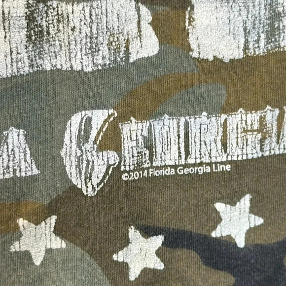 2014 FGL Florida georgia line camo tank top shirt sleeveless adult medium - Picture 4 of 5